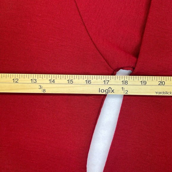 Andrea Jovine NWT 80’s Luxury 100% Wool Bodycon Dress Red Midi Vintage Size S - Picture 13 of 15